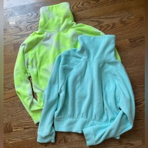 EUC Girls Fleece Cowlneck sweaters, set of 2